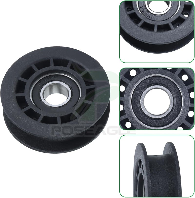 POSEAGLE 2 Pack 587973001 Idler Pulley with 587969201 Idler Pulley 580364609 Belt Replaces 581904001 580364301 for LC221A L221A L321AH HU675AWD HU700AWD HU725AWDE HU775AWD HU800AWDH Mowers - Image 5